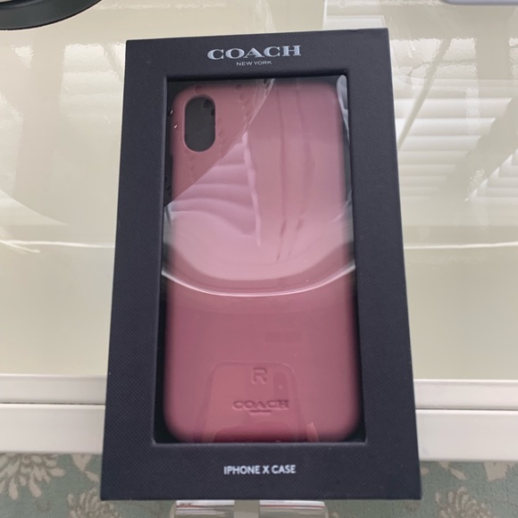 Coach Other - iPhone coach rose leather phone case